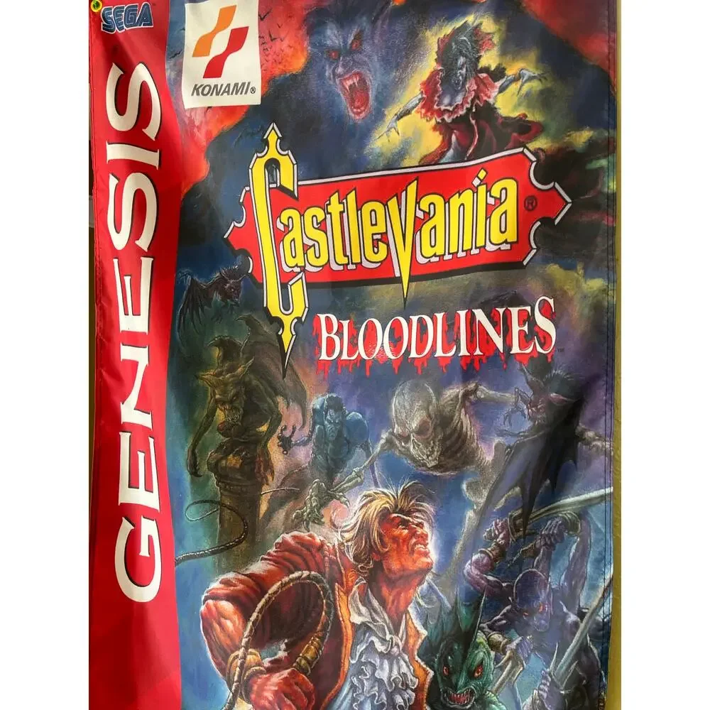Castlevania Bloodlines 5ft Flag Sega Genesis 1994 Banner Poster Konami